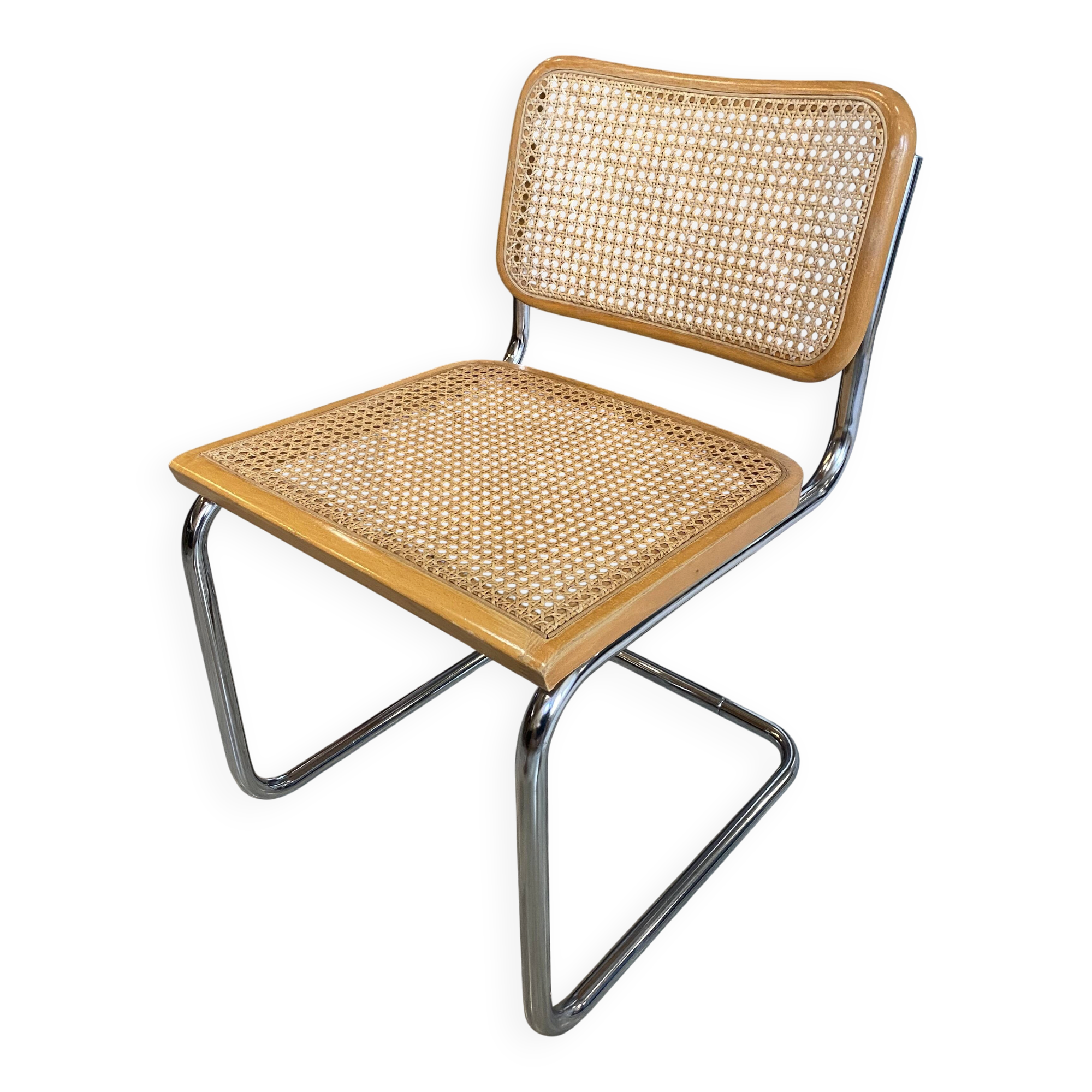 Chair without armrests Cesca B32 Marcel Breuer vintage 1980