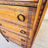 Meuble de rangement vitrine à 5 tiroirs style directoire