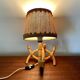 Rattan wall light by Louis Sognot 1960