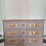Commode Vintage vieux rose
