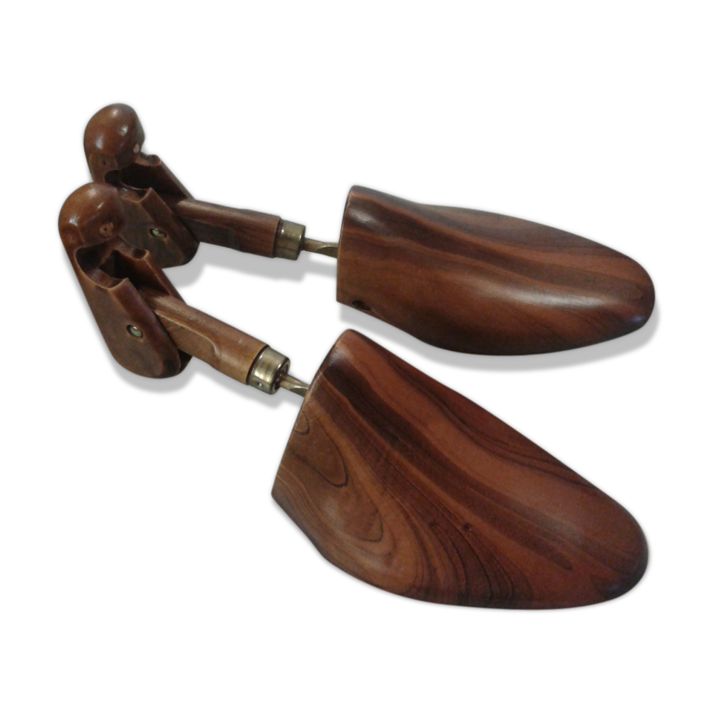 Pair wood and brass shoe