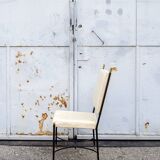 Chaises en fer et laiton attribuées à Luigi Caccia Dominioni, Italie années 1960