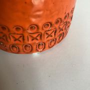 Bitossi Ceramiche orange pitcher vase by Aldo Londi Italian design
