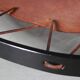 1950s dutch design coffee table with leather magazine rack