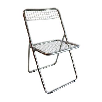 Chaise pliante métal grillagé 70