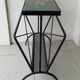 Iron side table with magazine rack