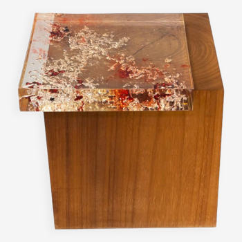 Table d’appoint sculpturale 'Sparkling of Ice, série Cubi in Metamorfosi par Albert Alois