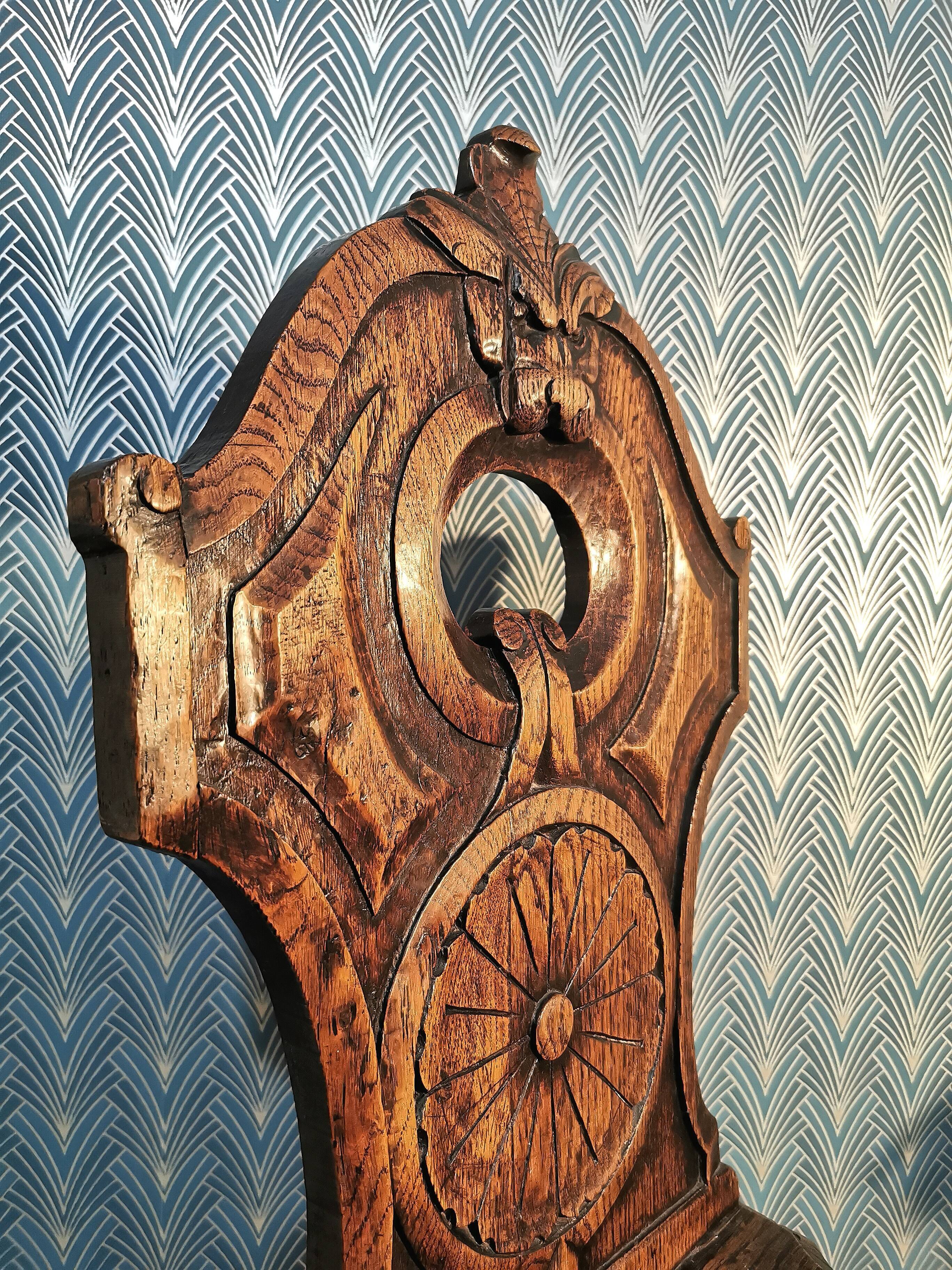 Carved oak chair