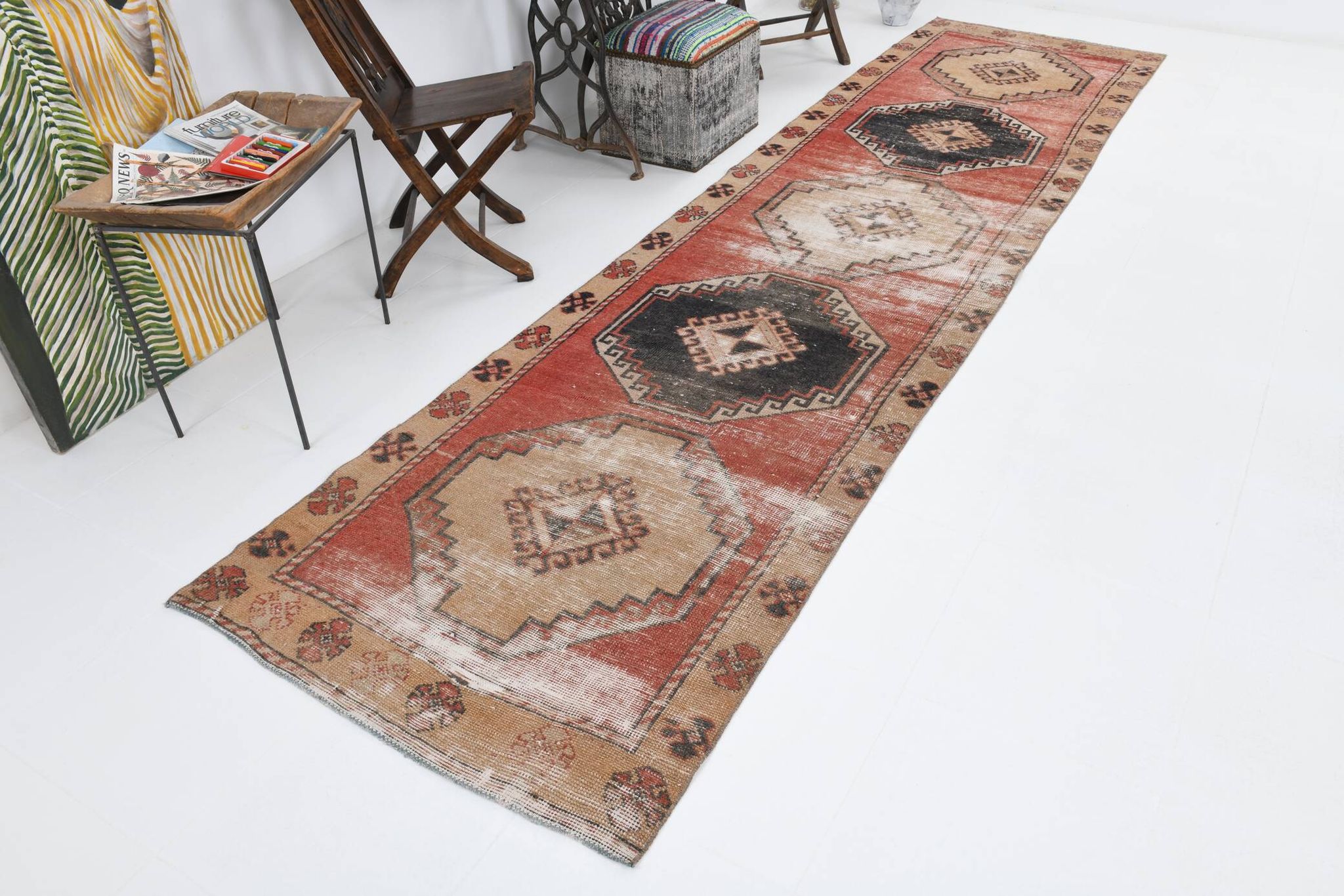 Tapis persan classique 3 x 12, 97 x 398 cm.