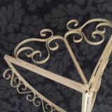 Wrought iron corner shelf