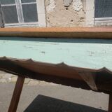 Table and chairs art deco wood and pastel