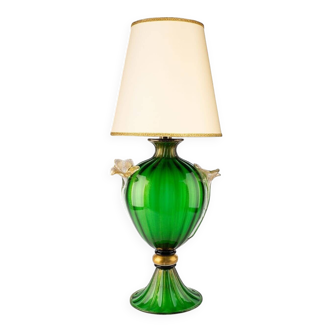 Murano glass table lamp with 24 kt gold.