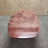 Oval dining table in red marble alicante techno