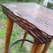 Brutalist bar stools x2