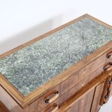 Art deco italian chest of drawers in walnut burl 1930