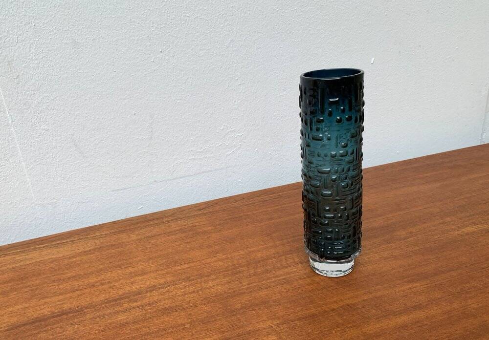 Brutalist Glass Bulb Vase Mid-Century Model F231 by Emil Funke for Gral