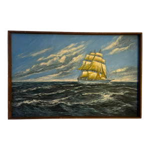 Tableau marine bateau en mer