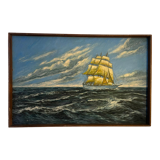 Marine board boat at sea