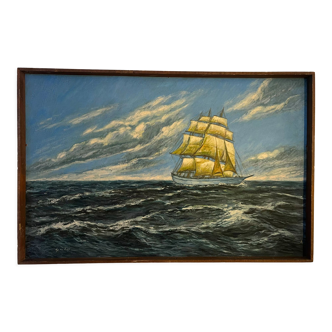 Tableau marine bateau en mer