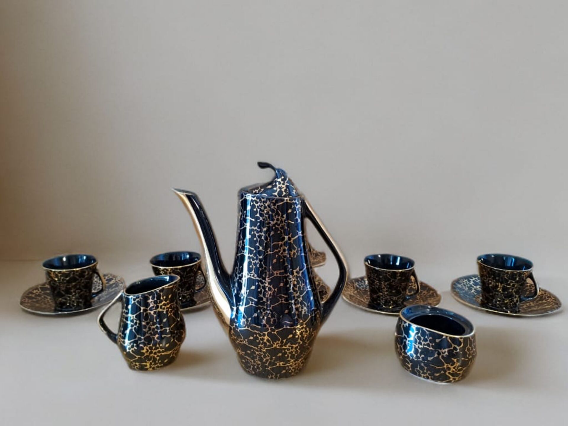 Coffee service IZA by Józef Wrzesień, Polish vintage 1950s