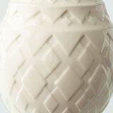 Art Deco pineapple table lamp by Charles Catteau with new Ikat silk shade, 1920s.