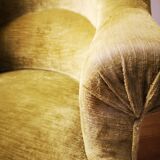 Pair of original tapestry velvet toad armchairs