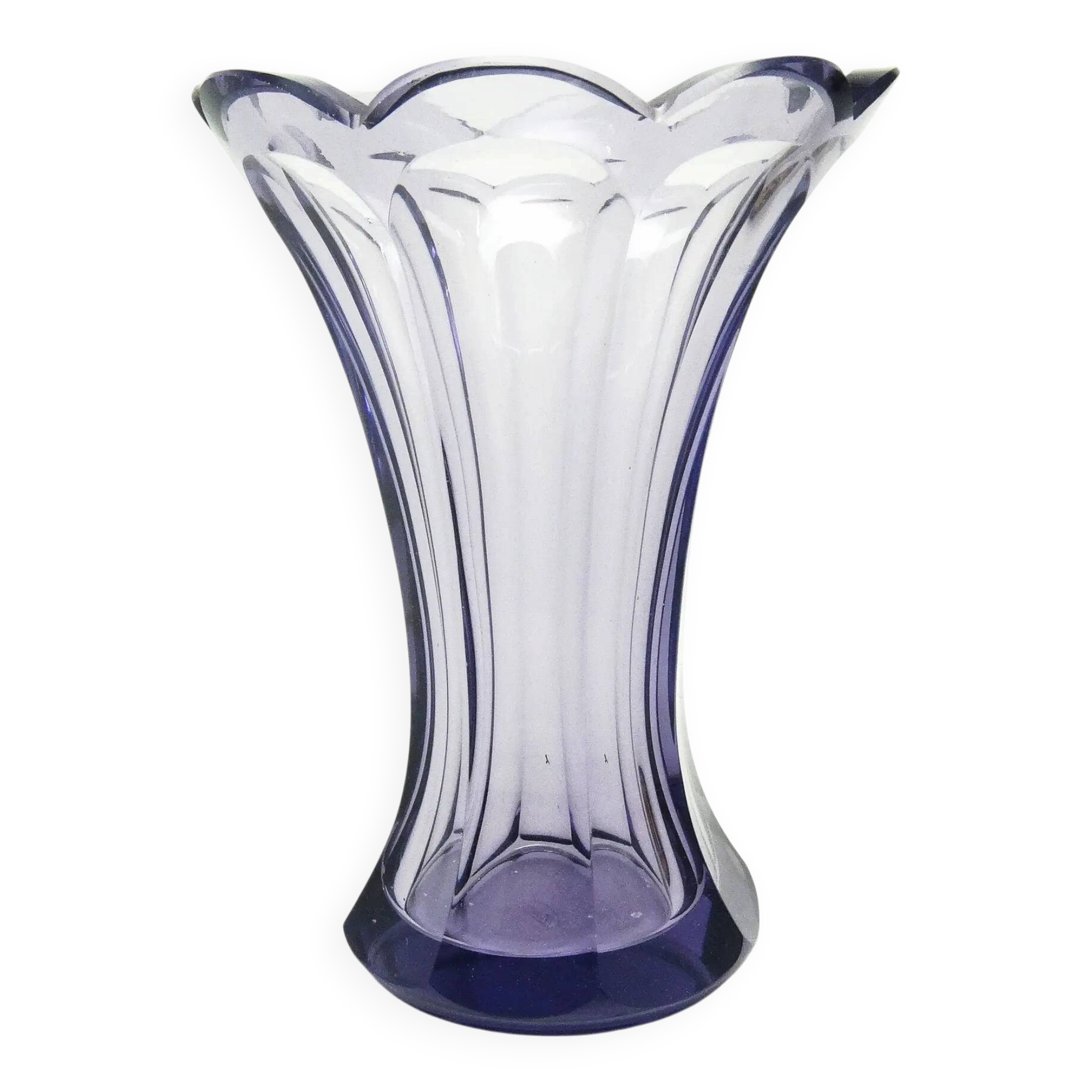 Art Deco vase, crystal, Bohemia, Czechoslovakia, 1930s