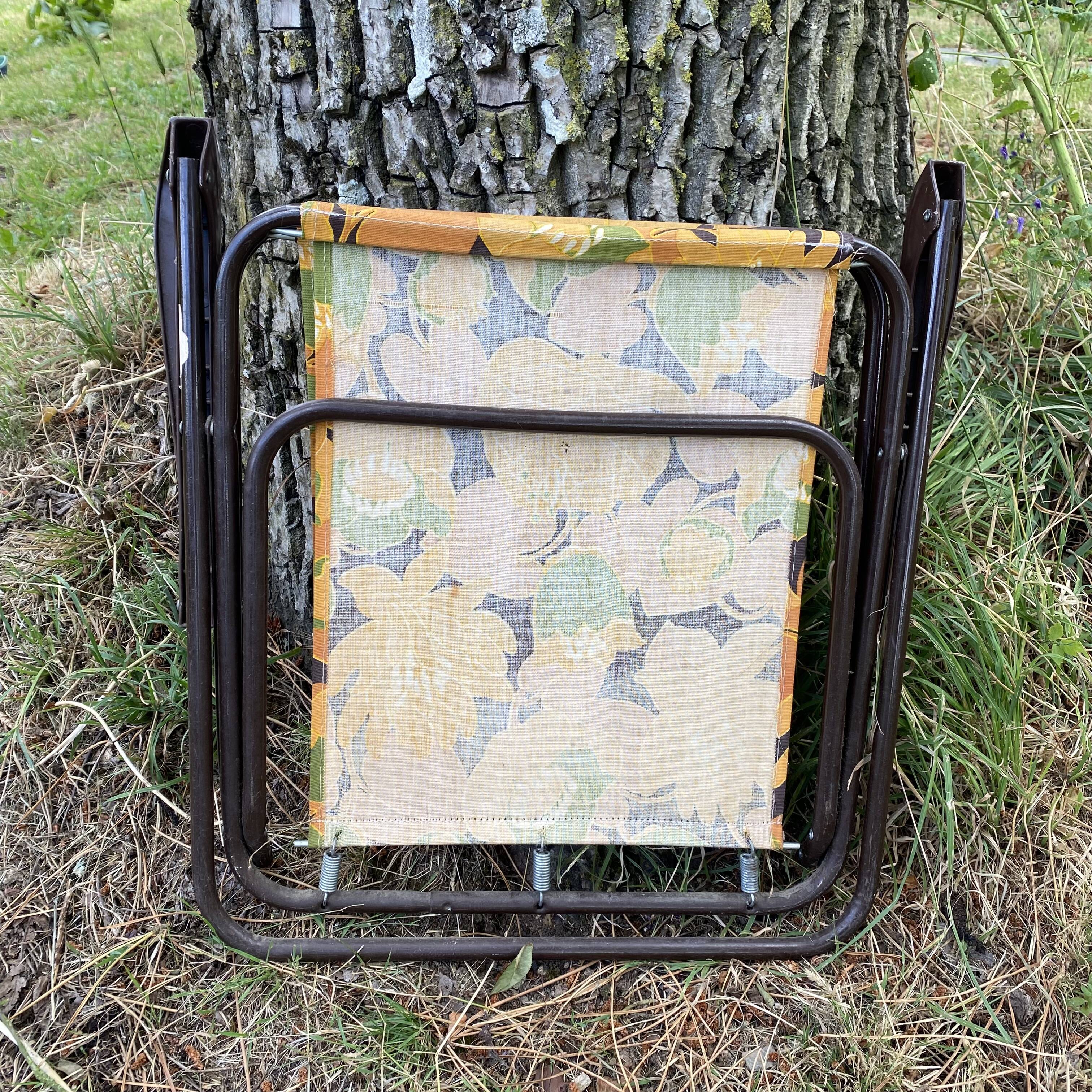 Chaise de camping vintage