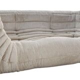 Beige Amrest Togo Sofa attributed to Michel Ducaroy for Ligne Roset, 1970s.