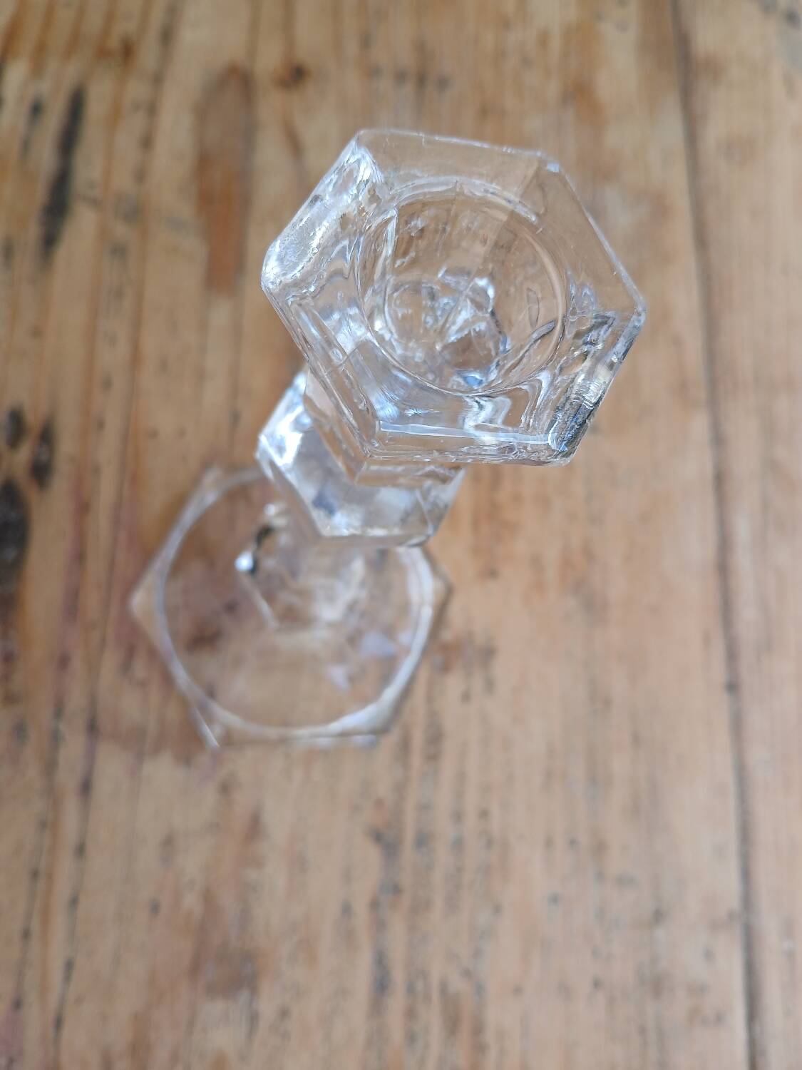 Glass candle holder