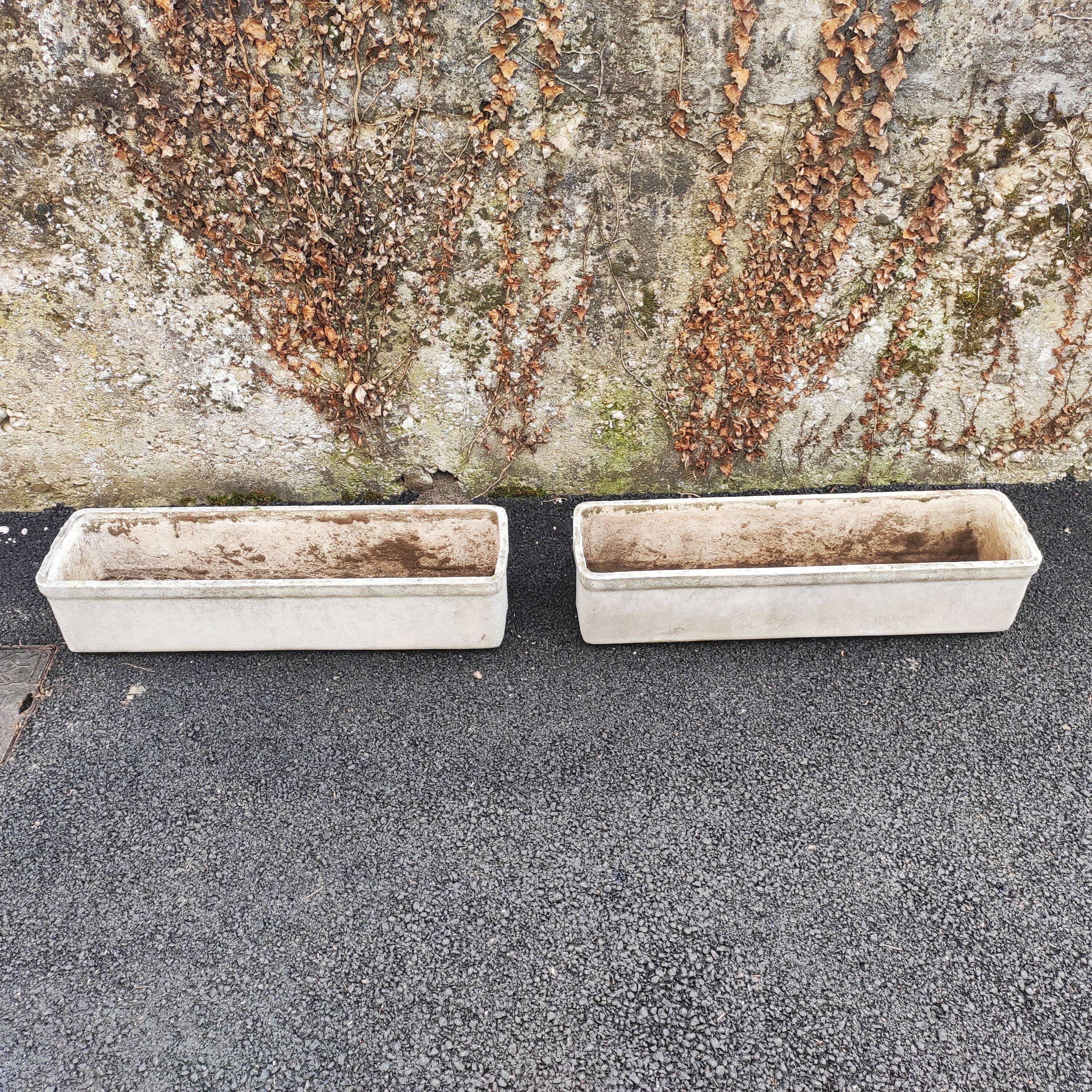 Pair of vintage 1970 Eternit planters attributed to Willy Guhl