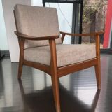 Scandinavian armchair in teck 1950/1960