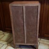 Vintage weekly chest of drawers with compass feet