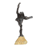 Bronze sculpture by Dutch artist Hugo Hol, 1970s