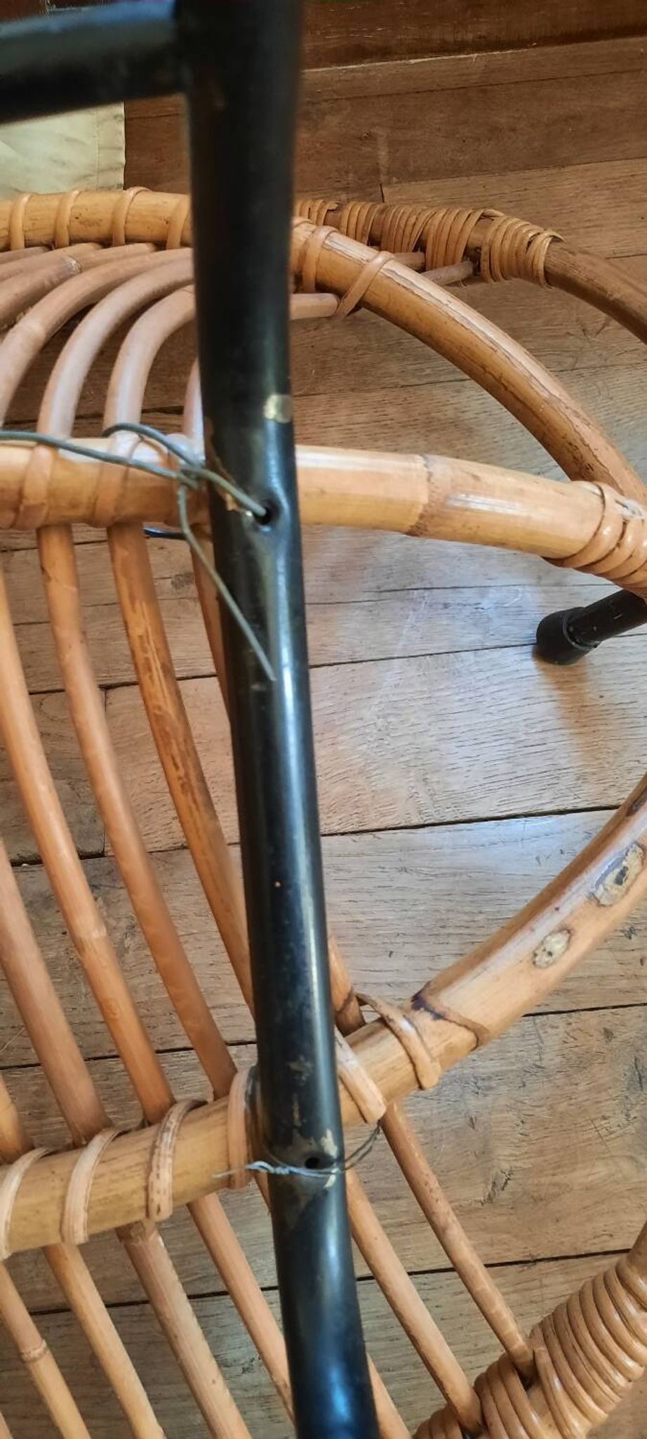 Pair of rattan armchairs