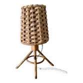 Lampe vintage en rotin