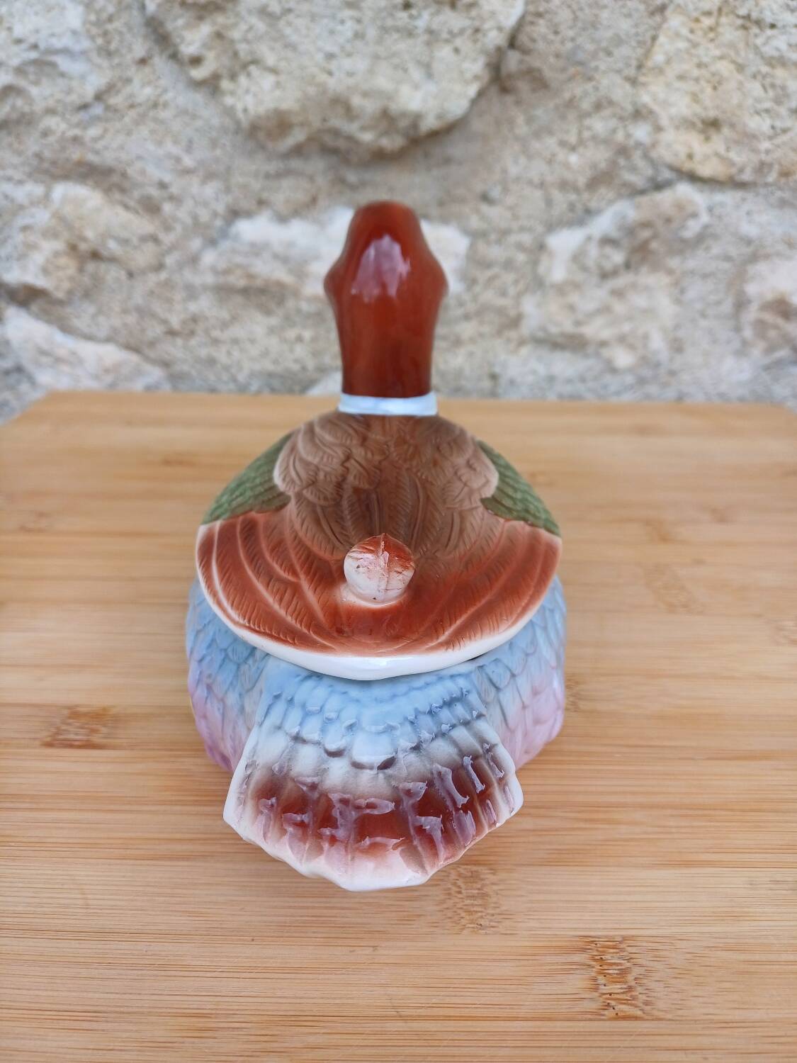Boîte canard en céramique peinte à la main