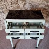 Table d'instruments médicaux en métal et verre, années 1960