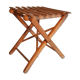 Old foldable stool in tinted wood