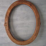 Old oval wooden frame