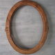 Old oval wooden frame
