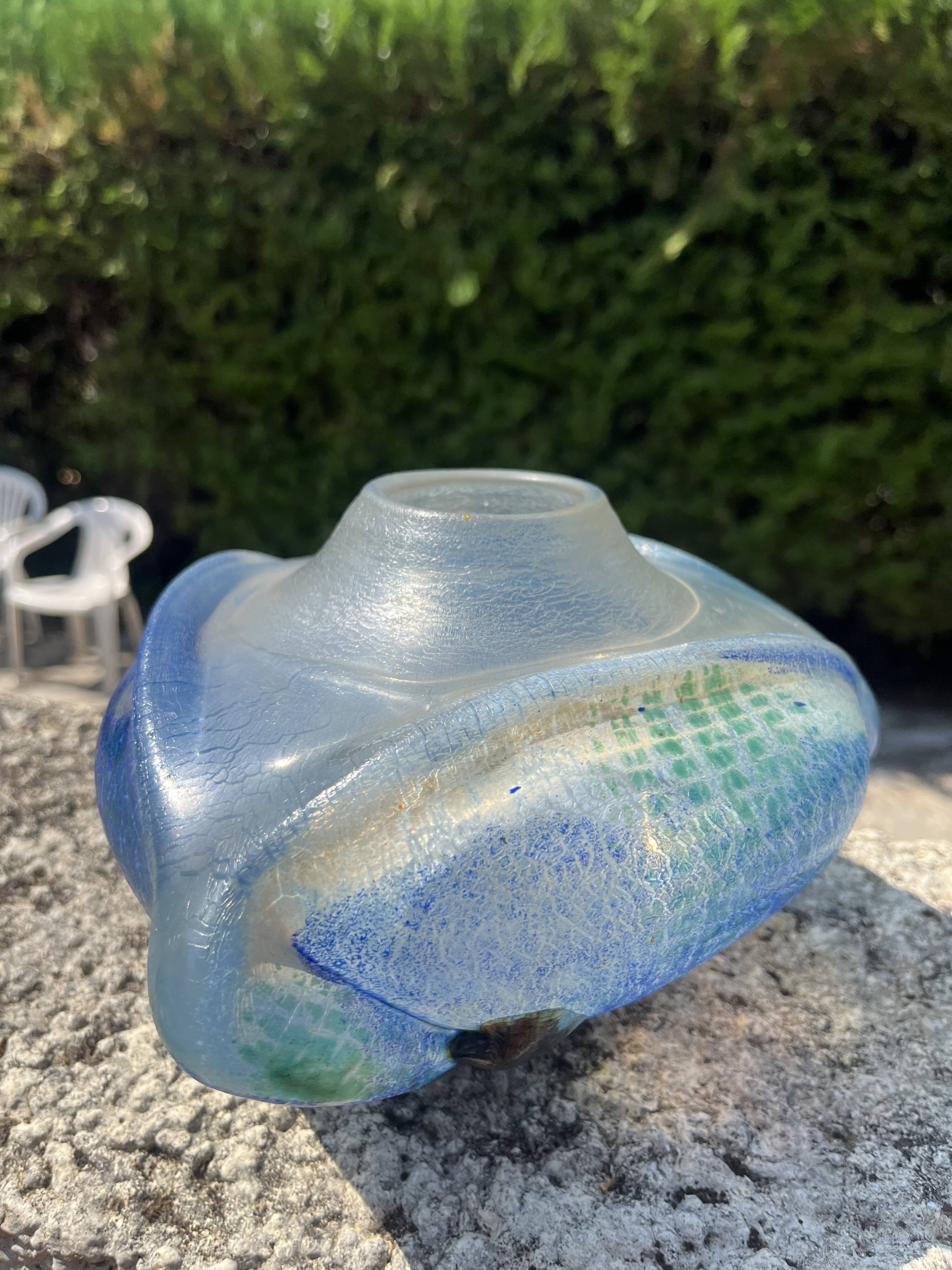Title: Blown Glass Vase Jean-Claude Novaro – Biot – 1986