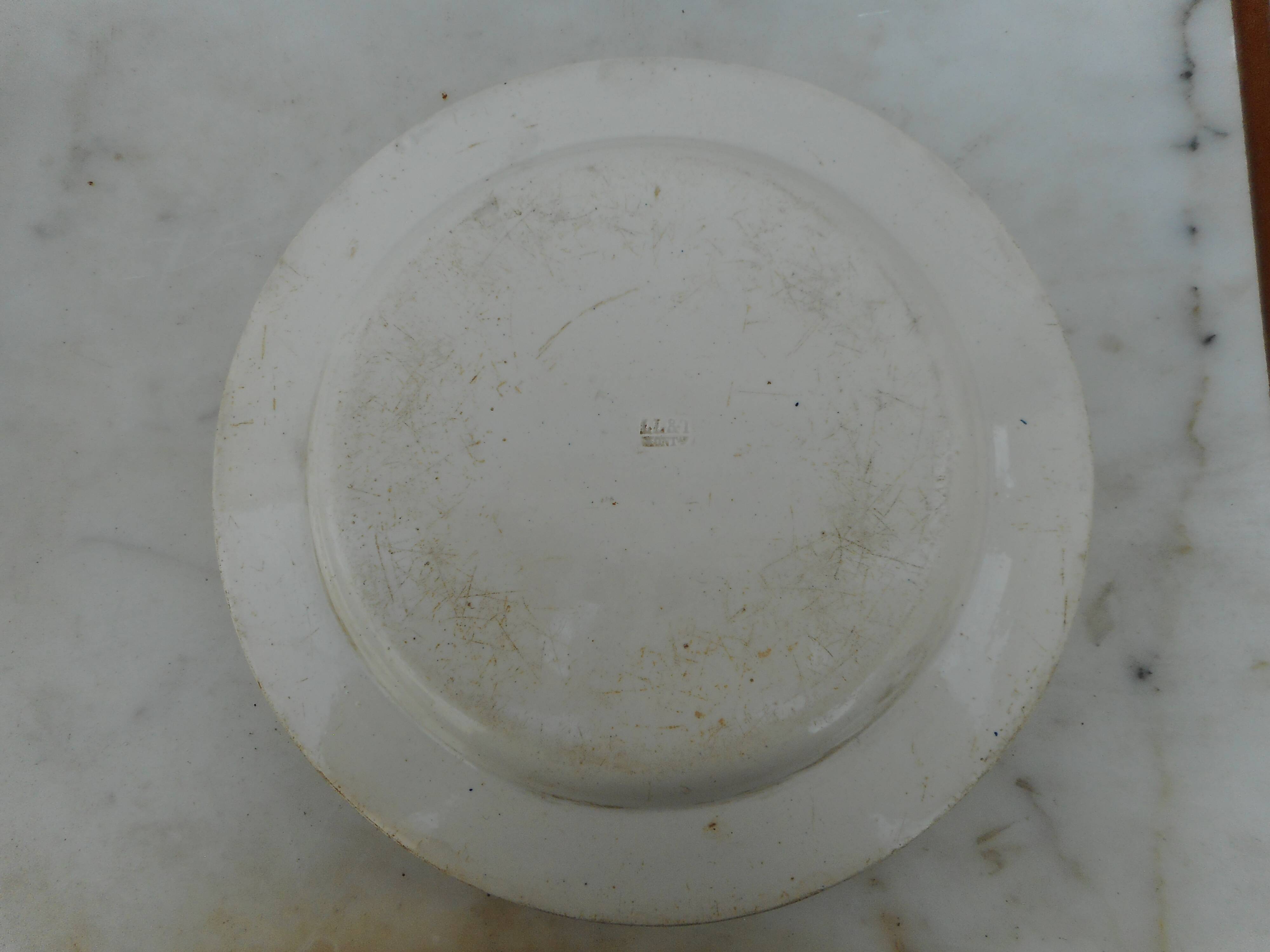 Lot of 5 earthenware plates of Montreau