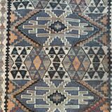 Old Turkish narrow Kilim Runner 233x66 cm shabby chic, vintage kelim