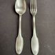 Box of 12 Alfenide table spoons and 12 table forks for Christofle
