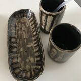 Set of cups and plate