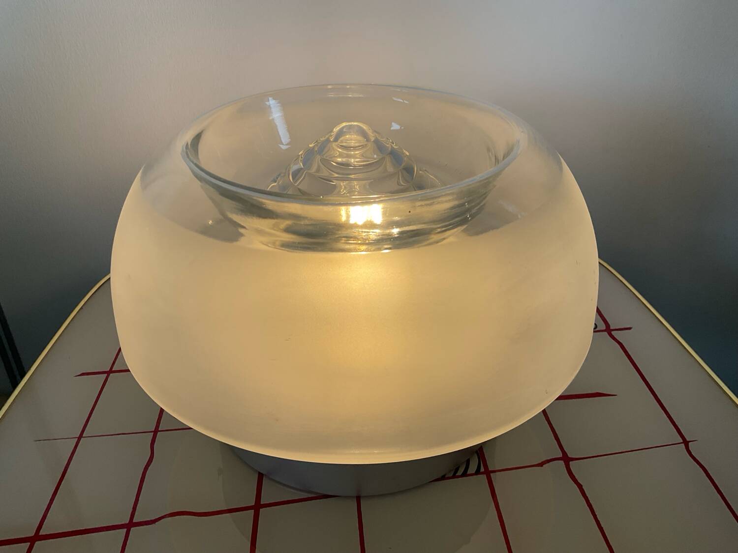Peill & Putzler Space Age wall lamp in glass and chrome-plated metal