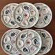 Set of 6 Vintage Ceramic Oyster Plates MBFA PORNIC Made in