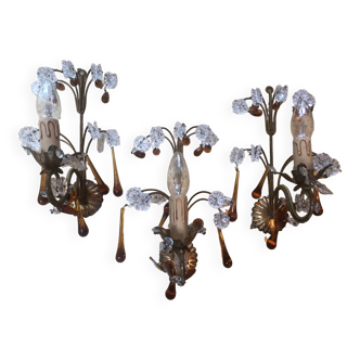 Tassel wall lights x3