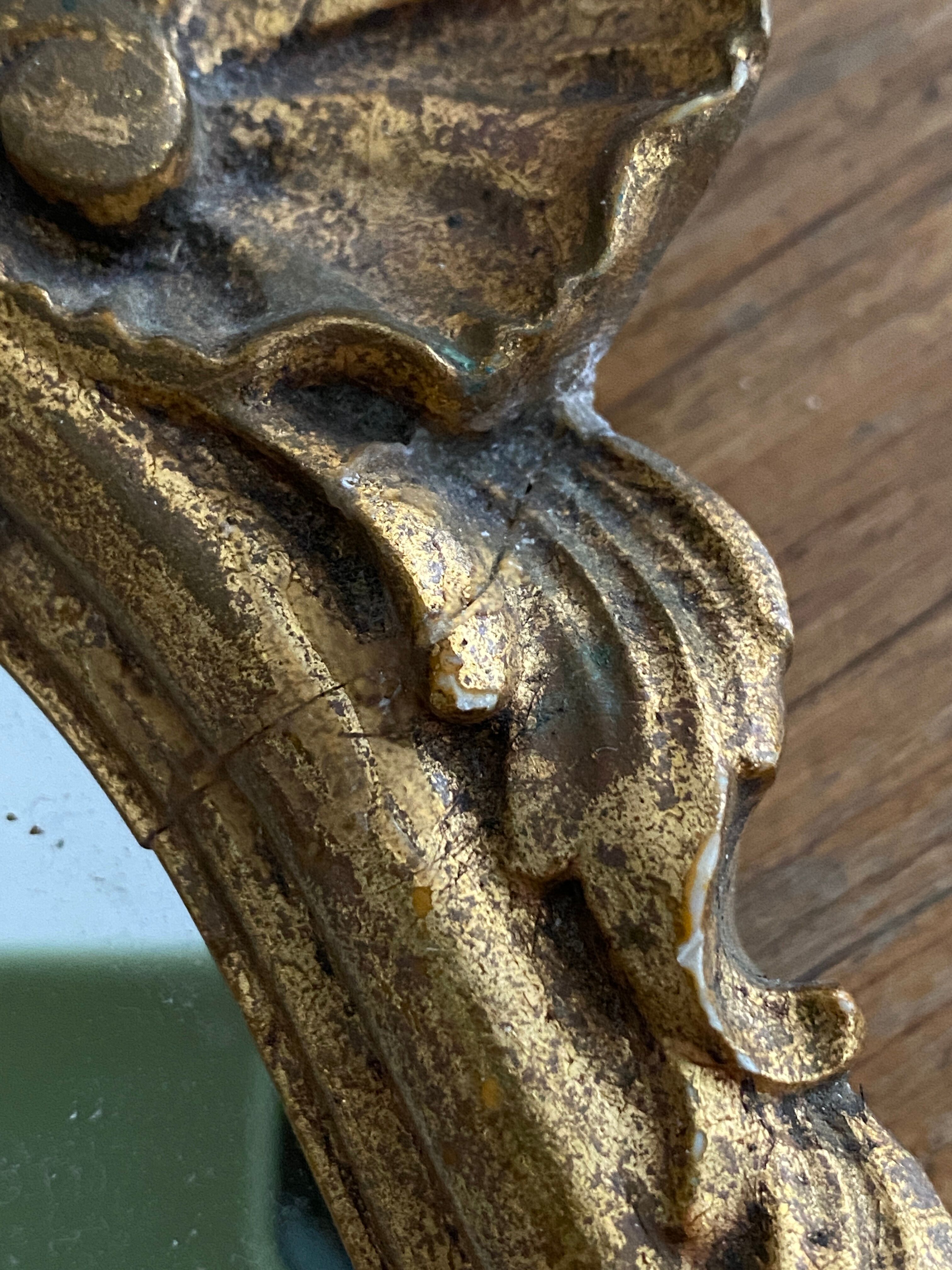 Old rocaille gilded mirror